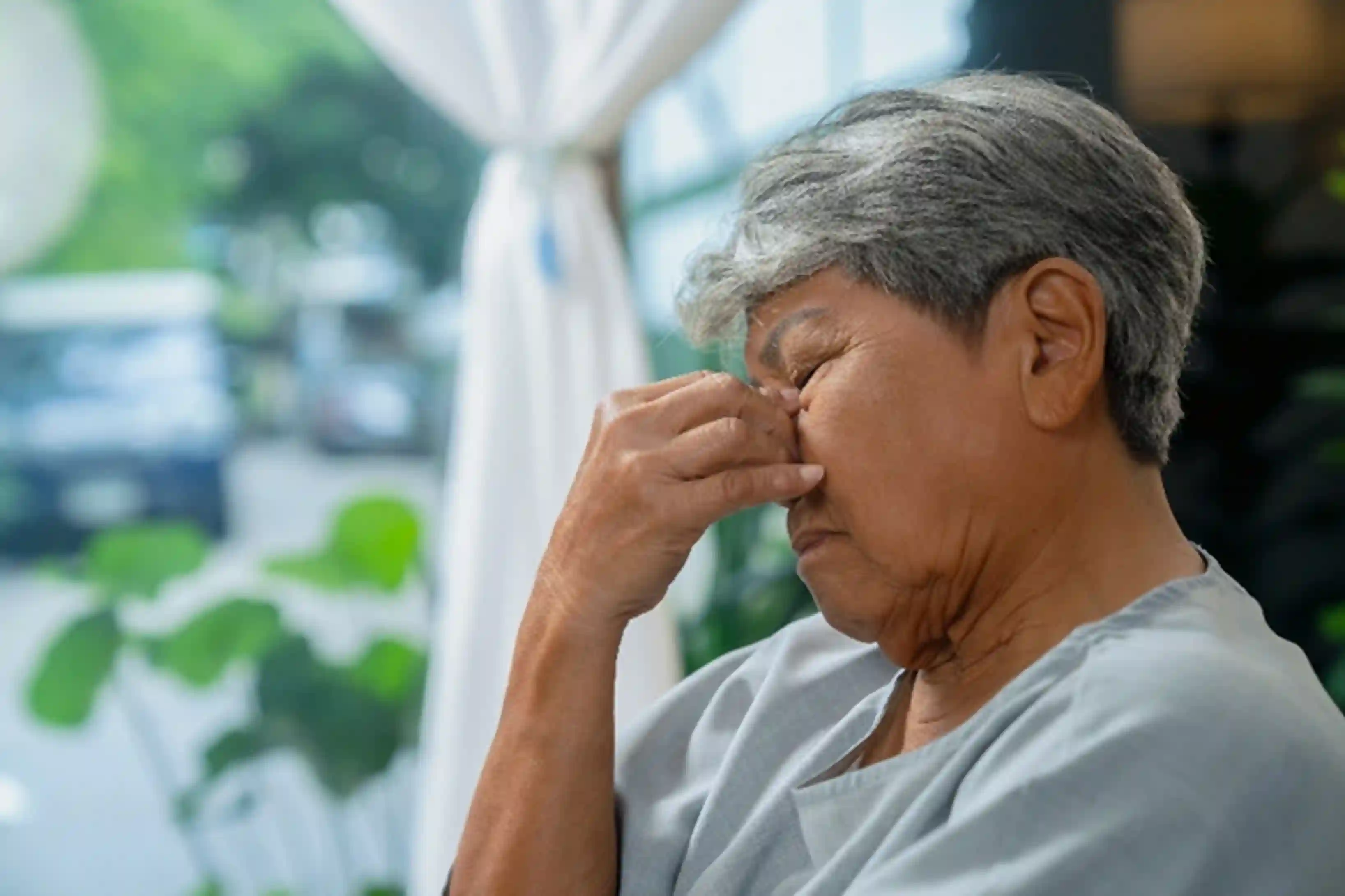 Old Person Having Strained Eyes