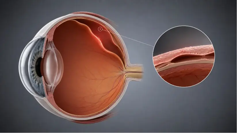 Retinal Detachment Diagram